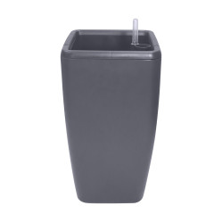 Кашпо с автополивом InGreen Munchen 20л. квадратный, вулканич.серый (ПР) IG622511026