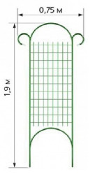 Шпалера Мелкая решётка (выс.1,9м.,шир.0,75м.) (арт.КА0078)