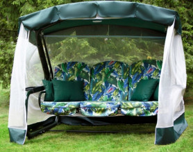 Качели садовые МАСТАК Премиум 3-х местные ткань панама арт.с1151