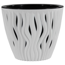 Кашпо Вдохновение 2,25л белый/черный (КШ-5409)
