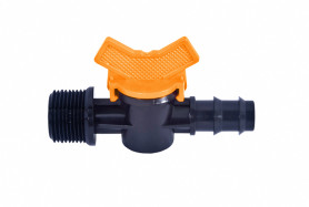 Кран стартовый для трубки с наружней резьбой DN16*1/2 AD6102 (набор 5шт) ЦС