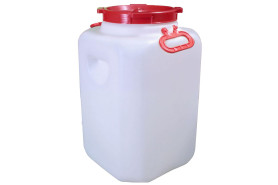 Бочка 50,0л. Дачная квадратная белая (Ижевск)