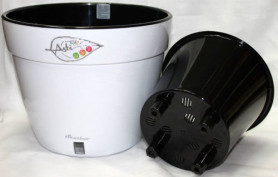 Кашпо АСТИ 9л. Антрацит-Белый (Santino)