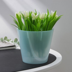 Горшок London Орхид мини 125мм 1л. голубой перламутр (ПР)