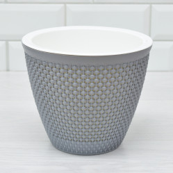 Кашпо Ротанг 3л. Серый жемчуг (Арт. КШ-9716)