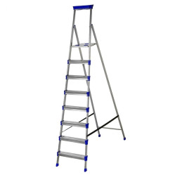 Стремянка NIKA метал. 8ступ. Н 1730мм, m-11кг, максимальная нагрузка 120кг СМ8