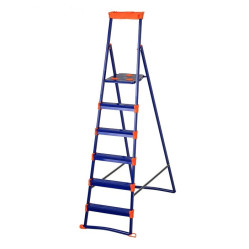 Стремянка NIKA метал. 6ступ. для рыхлых поверхностей Н 1305мм, m-8,7кг, максимальная нагруз120кгСМ6+