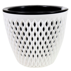 Кашпо Версаль 3л белый/черный (КШ-4062)